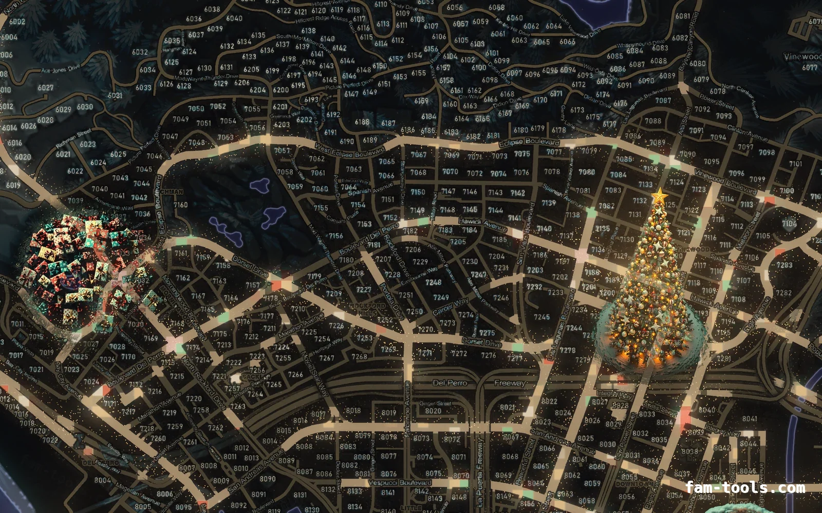 Christmas Purple Christmas FiveM minimap, los santos