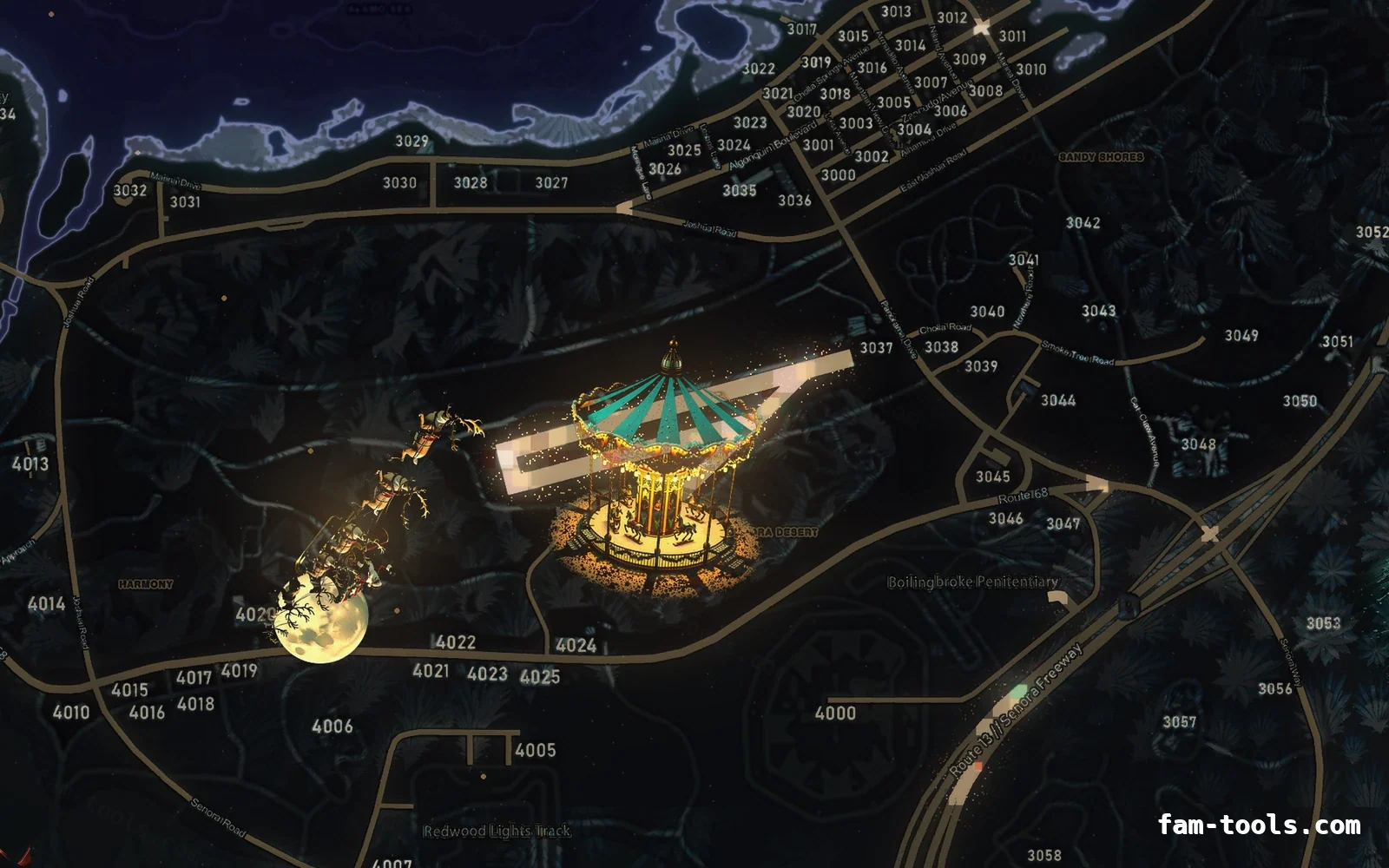 Christmas Purple Christmas FiveM minimap, sandy shores