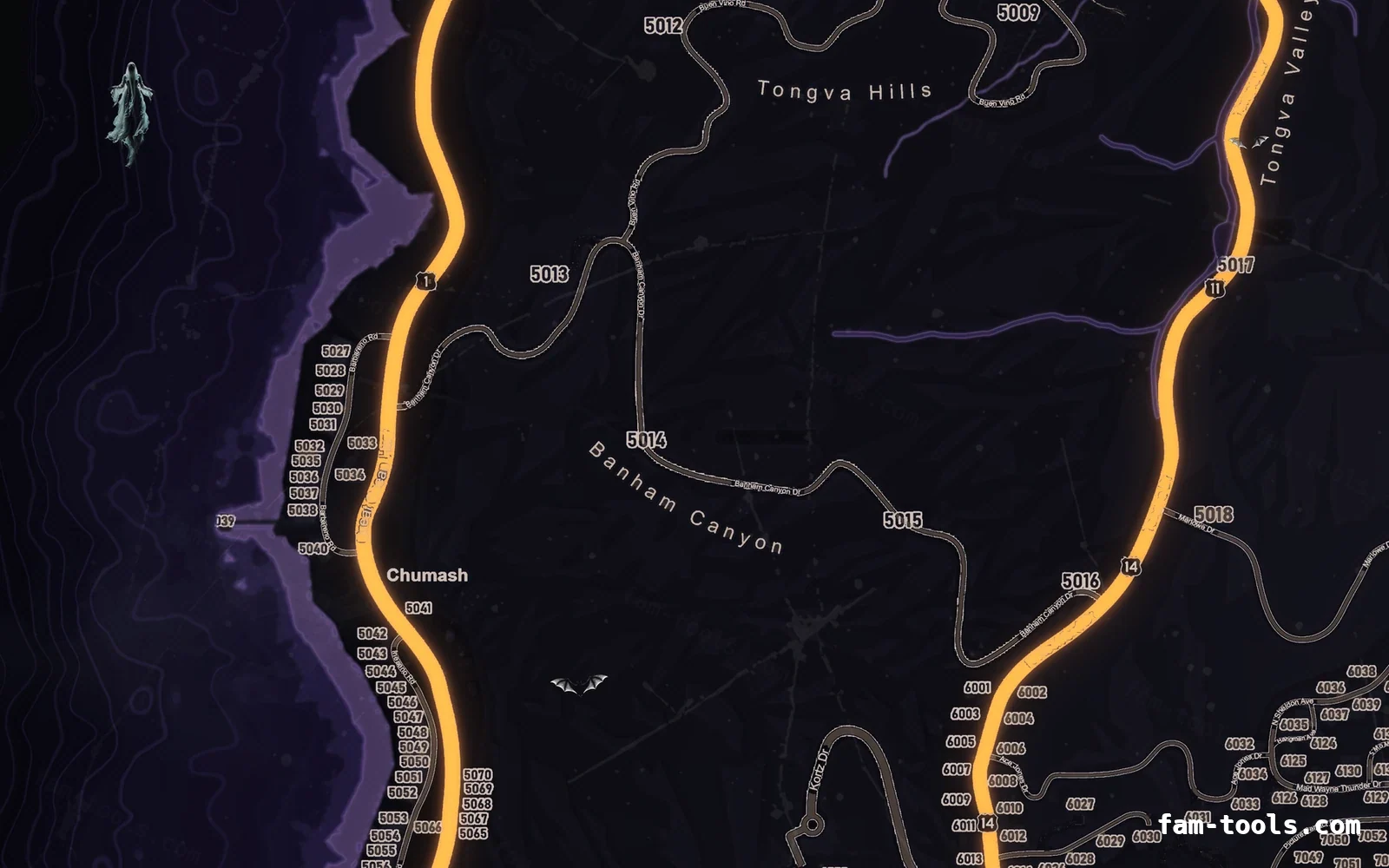 Halloween Purple Halloween FiveM minimap, the west coast