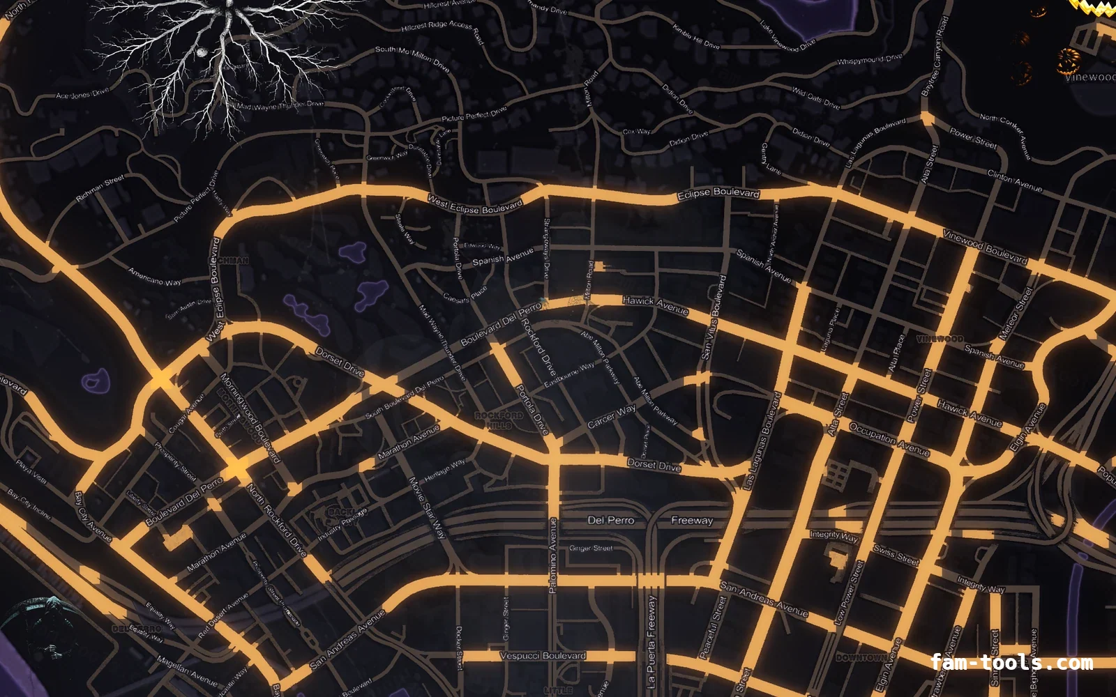 Halloween Purple Halloween minimap — Los Santos Halloween Purple Halloween FiveM minimap, los santos