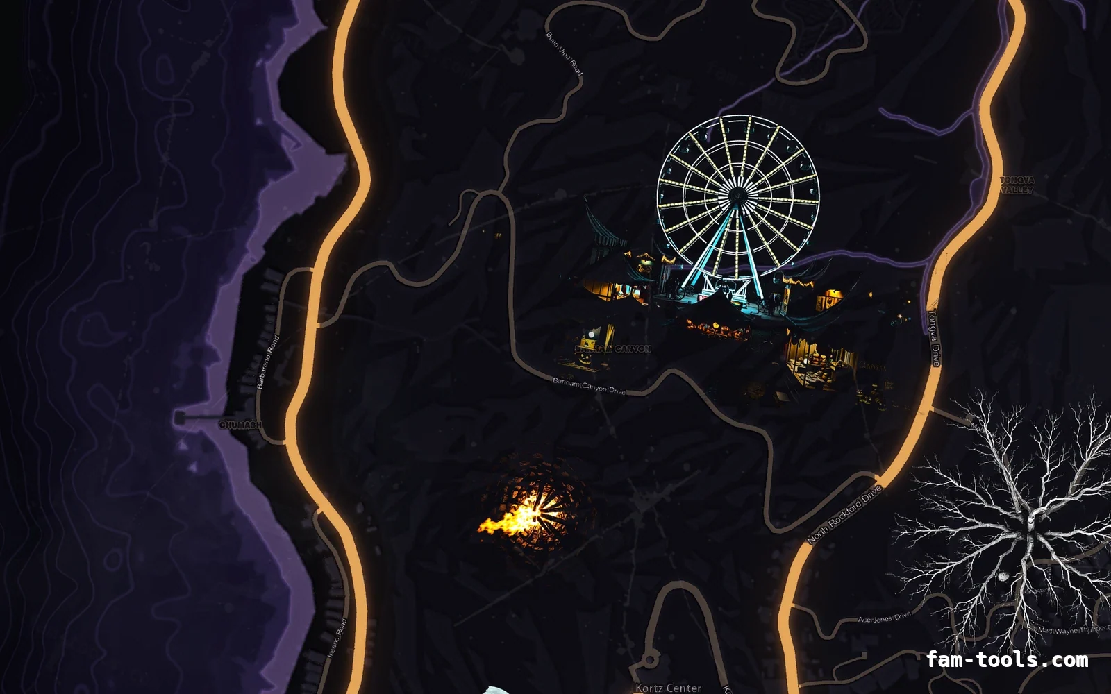 Halloween Purple Halloween minimap — The west coast Halloween Purple Halloween FiveM minimap, the west coast