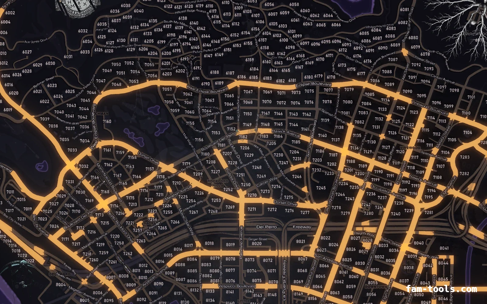 Halloween Purple Halloween minimap — Los Santos Halloween Purple Halloween FiveM minimap, los santos