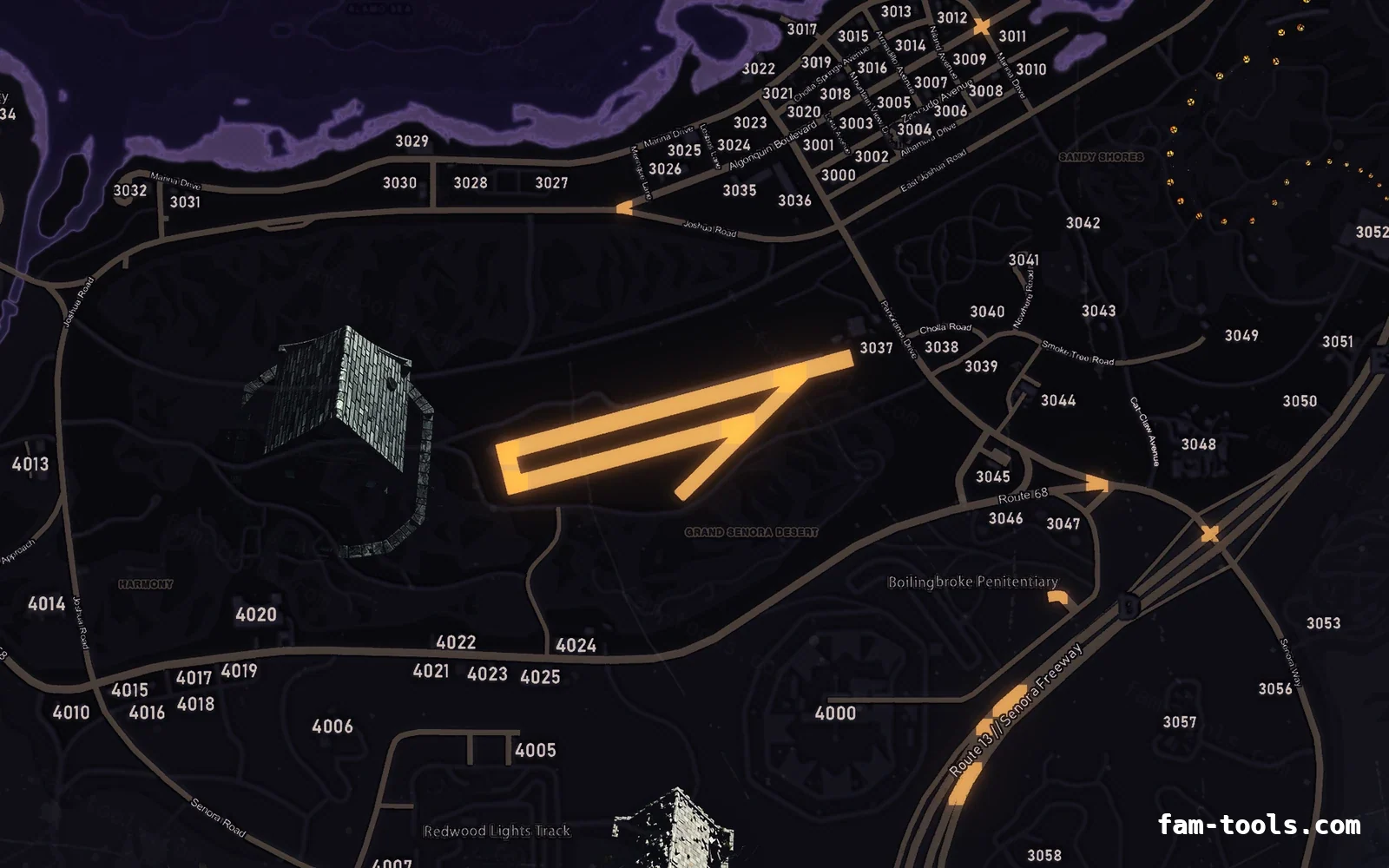 Halloween Purple Halloween minimap — Sandy Shores Halloween Purple Halloween FiveM minimap, sandy shores