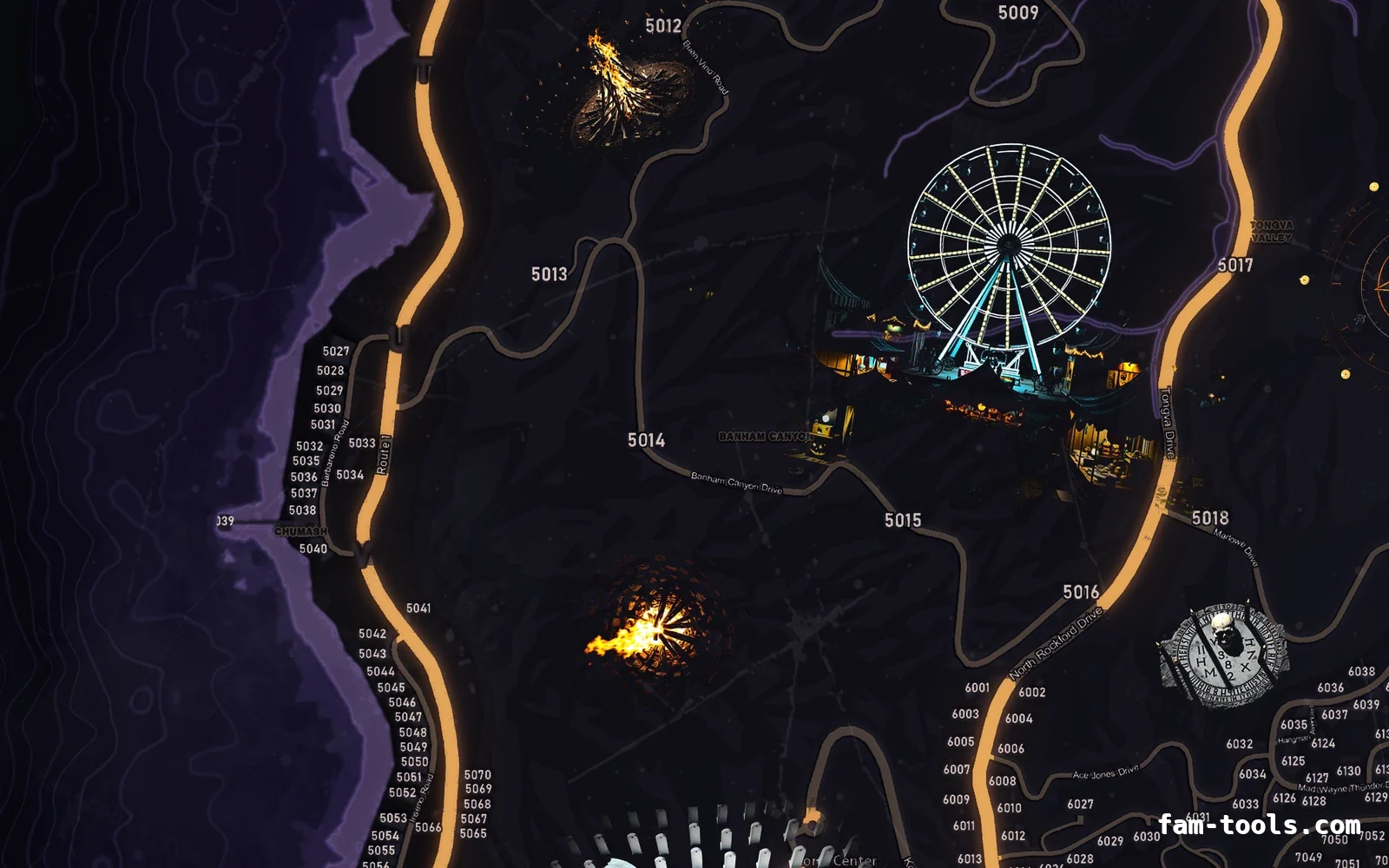 Halloween Purple Halloween minimap — The west coast Halloween Purple Halloween FiveM minimap, the west coast