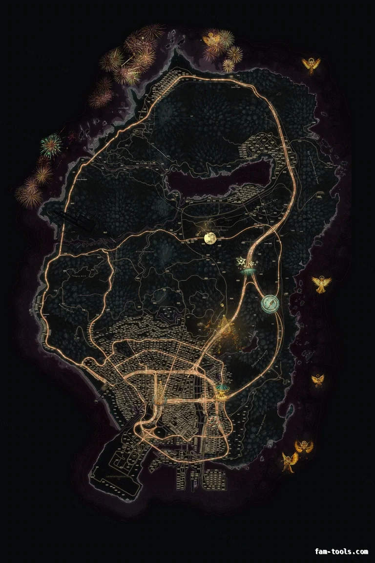 Christmas Red FiveM Christmas minimap, the whole map