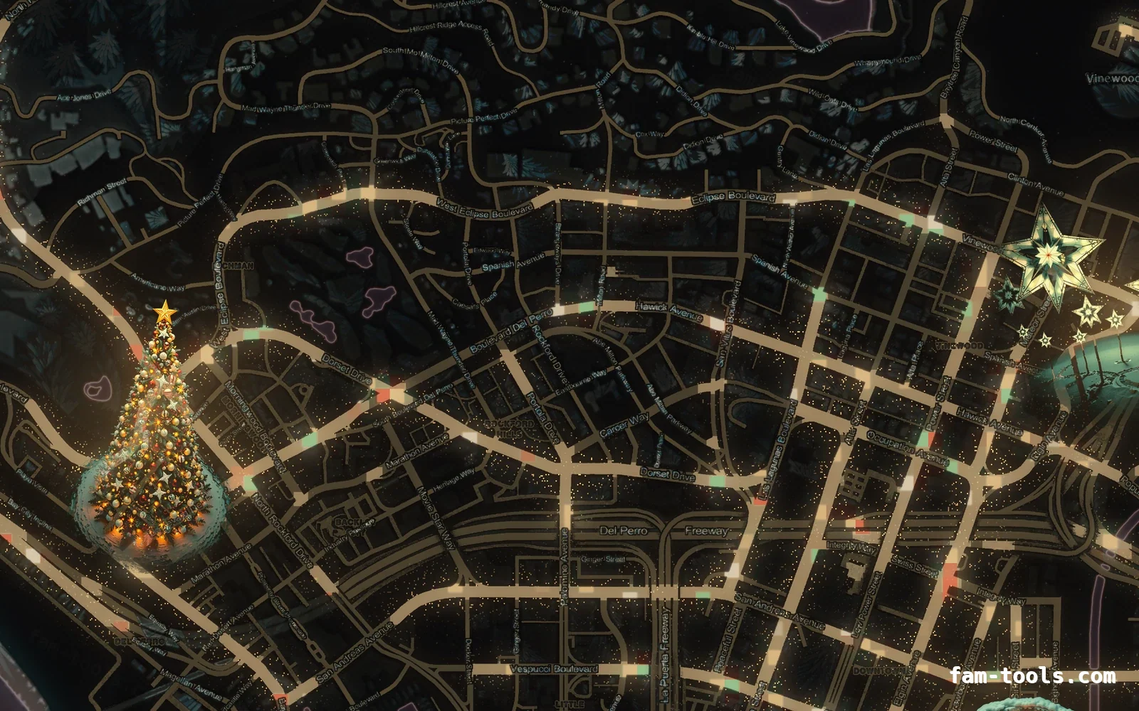Christmas Red Christmas FiveM minimap, los santos