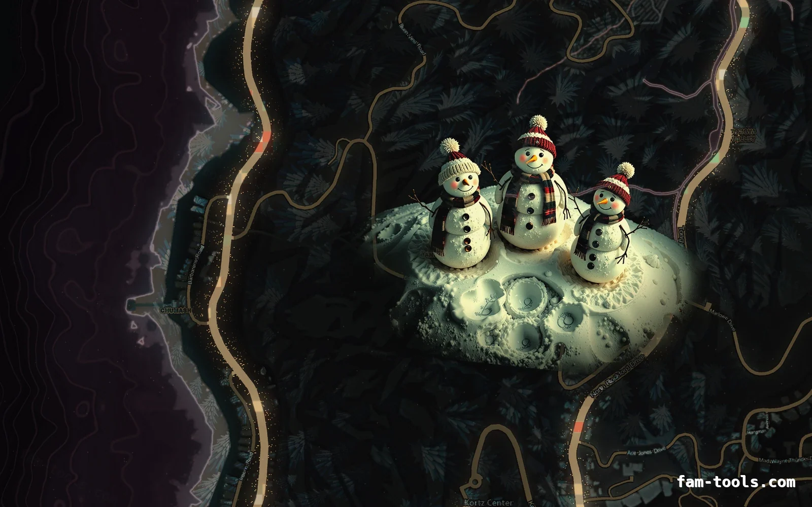 Christmas Red Christmas FiveM minimap, the west coast