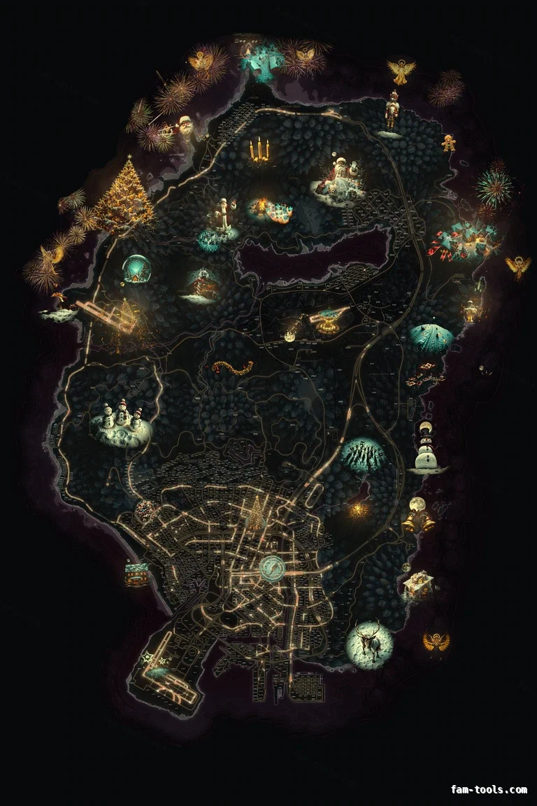 Christmas Red FiveM Christmas minimap, the whole map