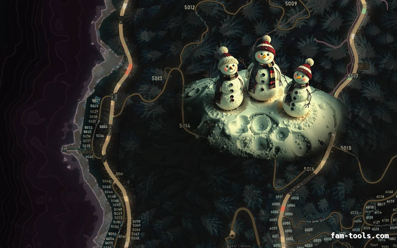 Christmas Red Christmas FiveM minimap, the west coast