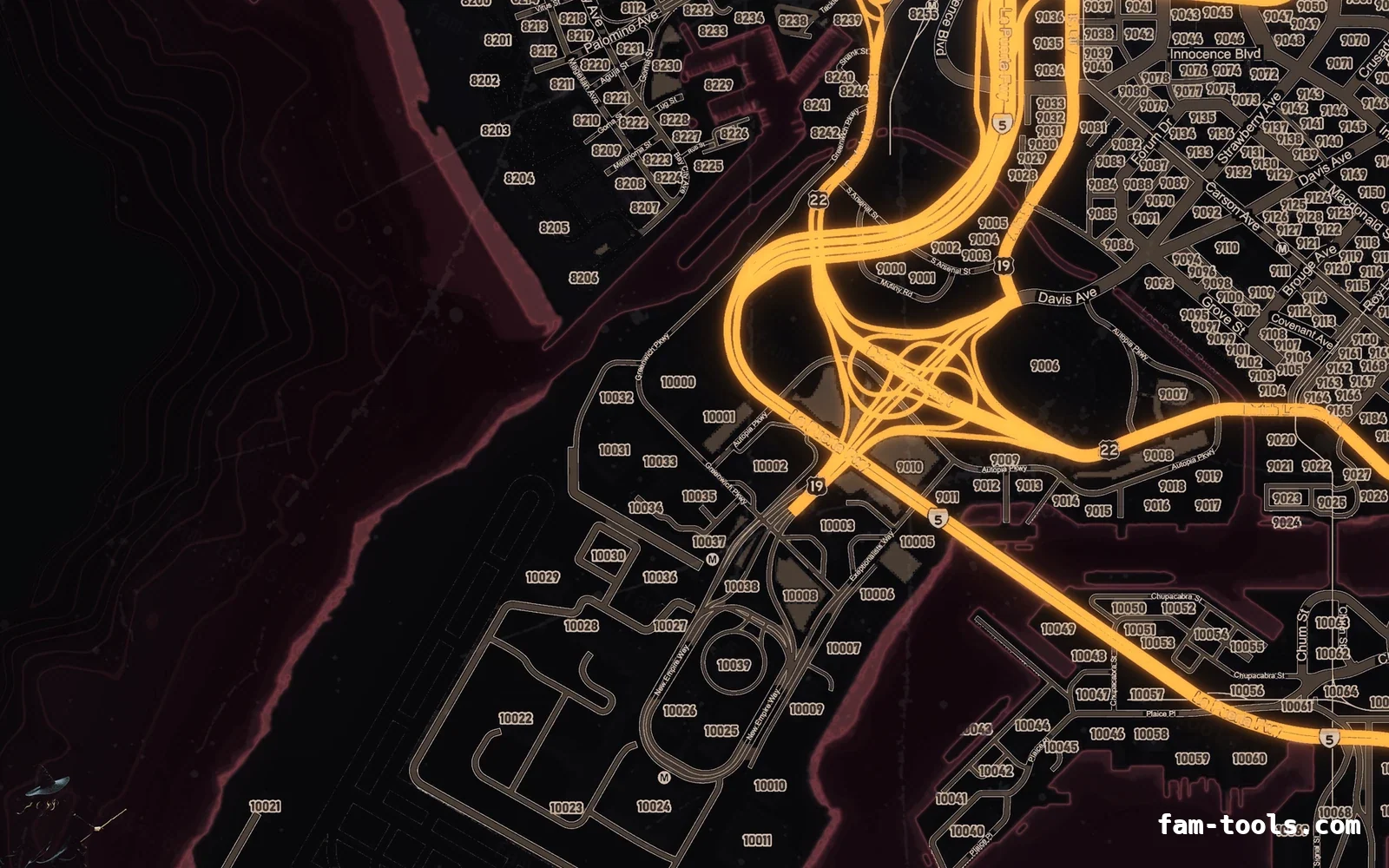 Halloween Red Halloween FiveM minimap, the harbour