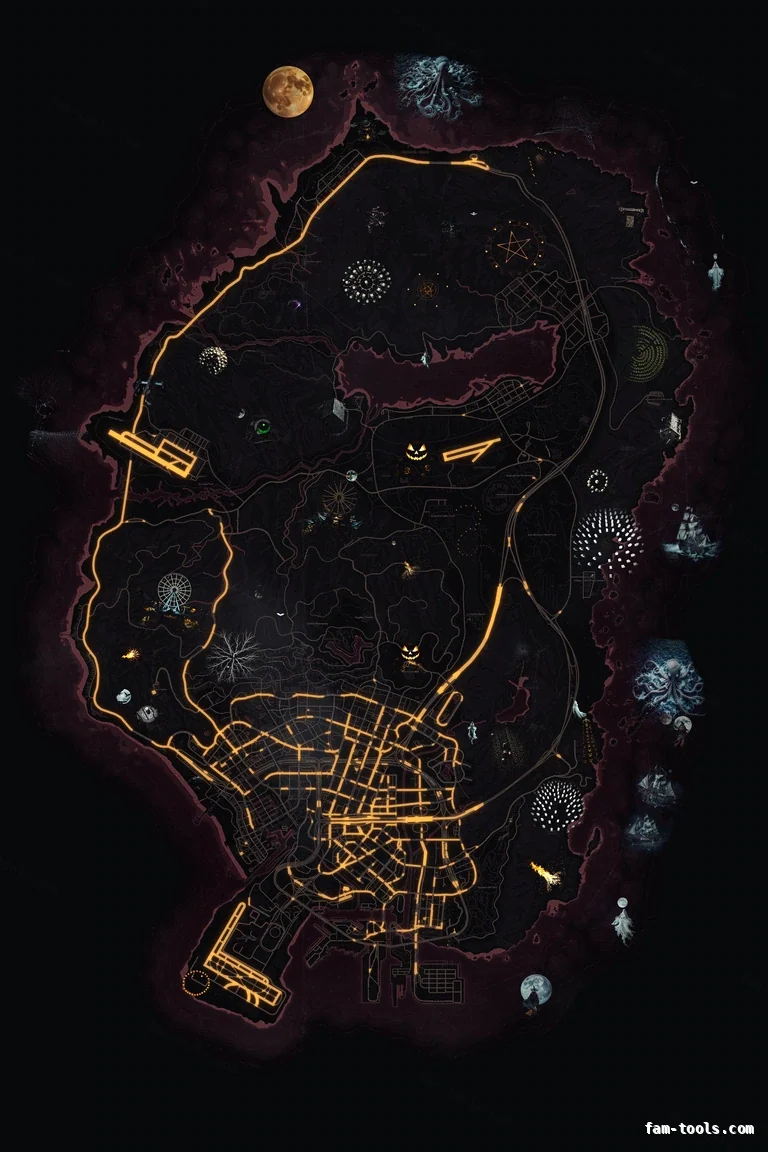 Halloween Red FiveM Halloween minimap, the whole map