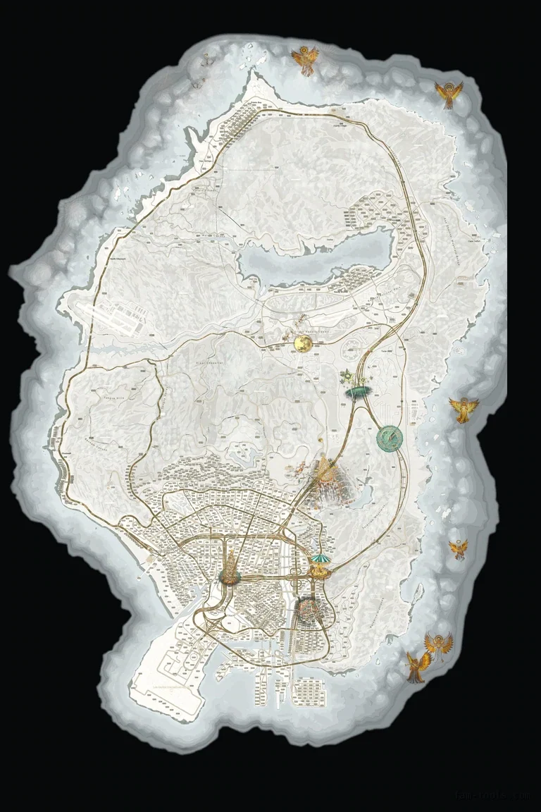 Christmas White FiveM Christmas minimap, the whole map