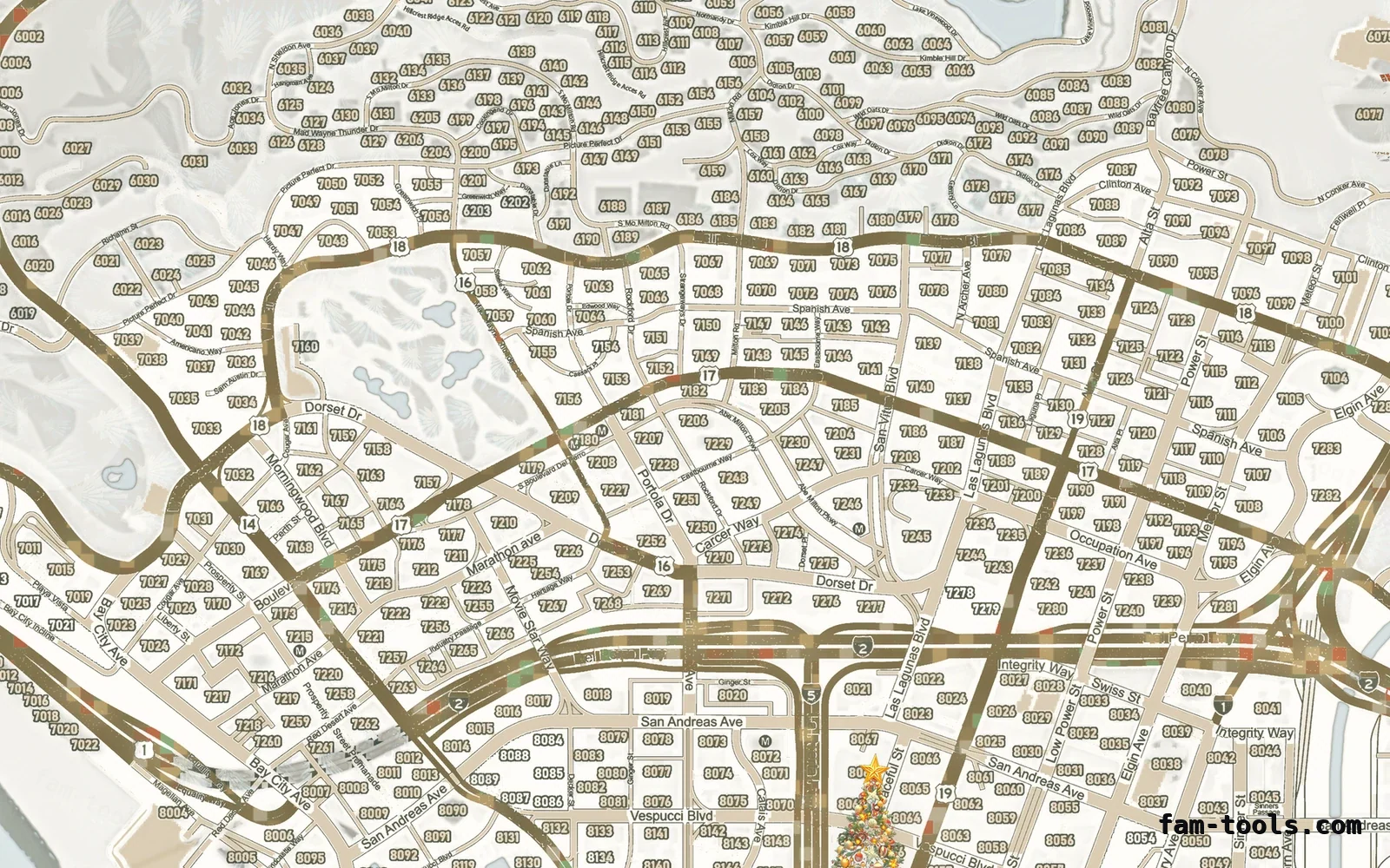 Christmas White Christmas FiveM minimap, los santos