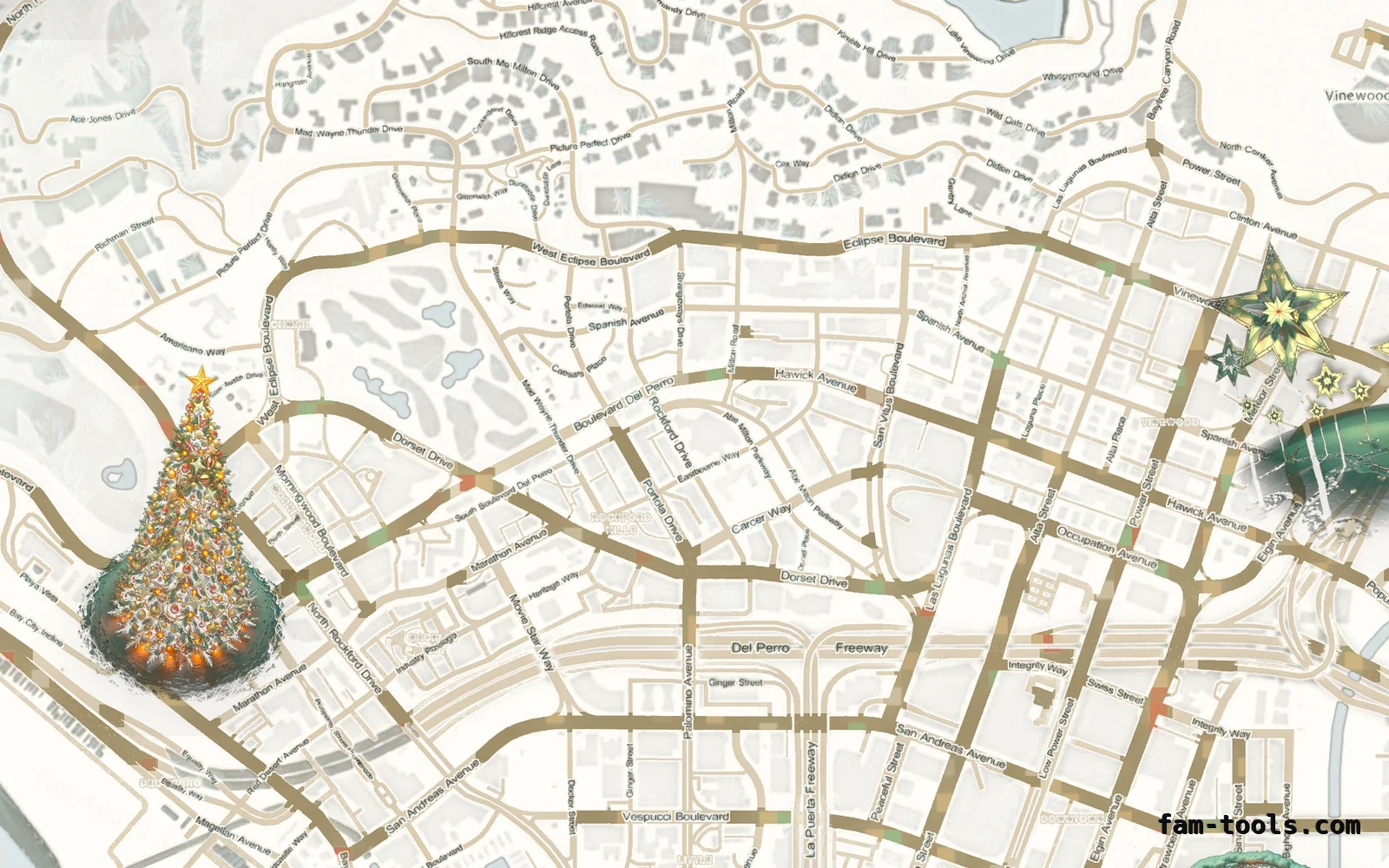 Christmas White Christmas minimap — Los Santos Christmas White Christmas FiveM minimap, los santos