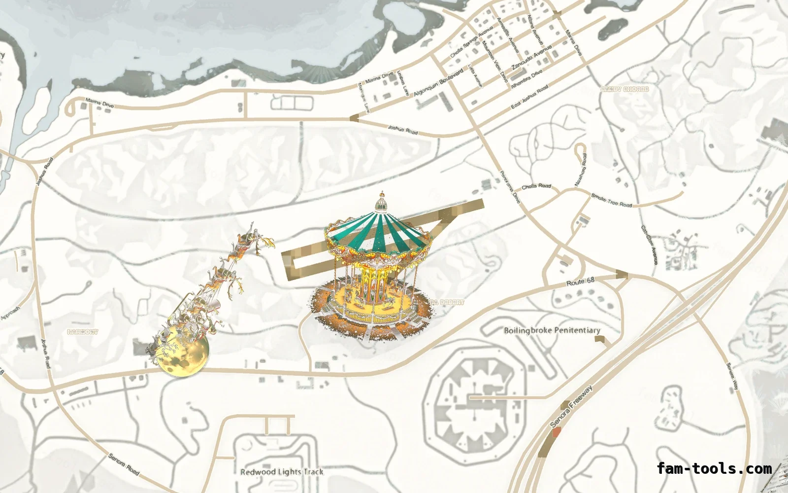 Christmas White Christmas minimap — Sandy Shores Christmas White Christmas FiveM minimap, sandy shores