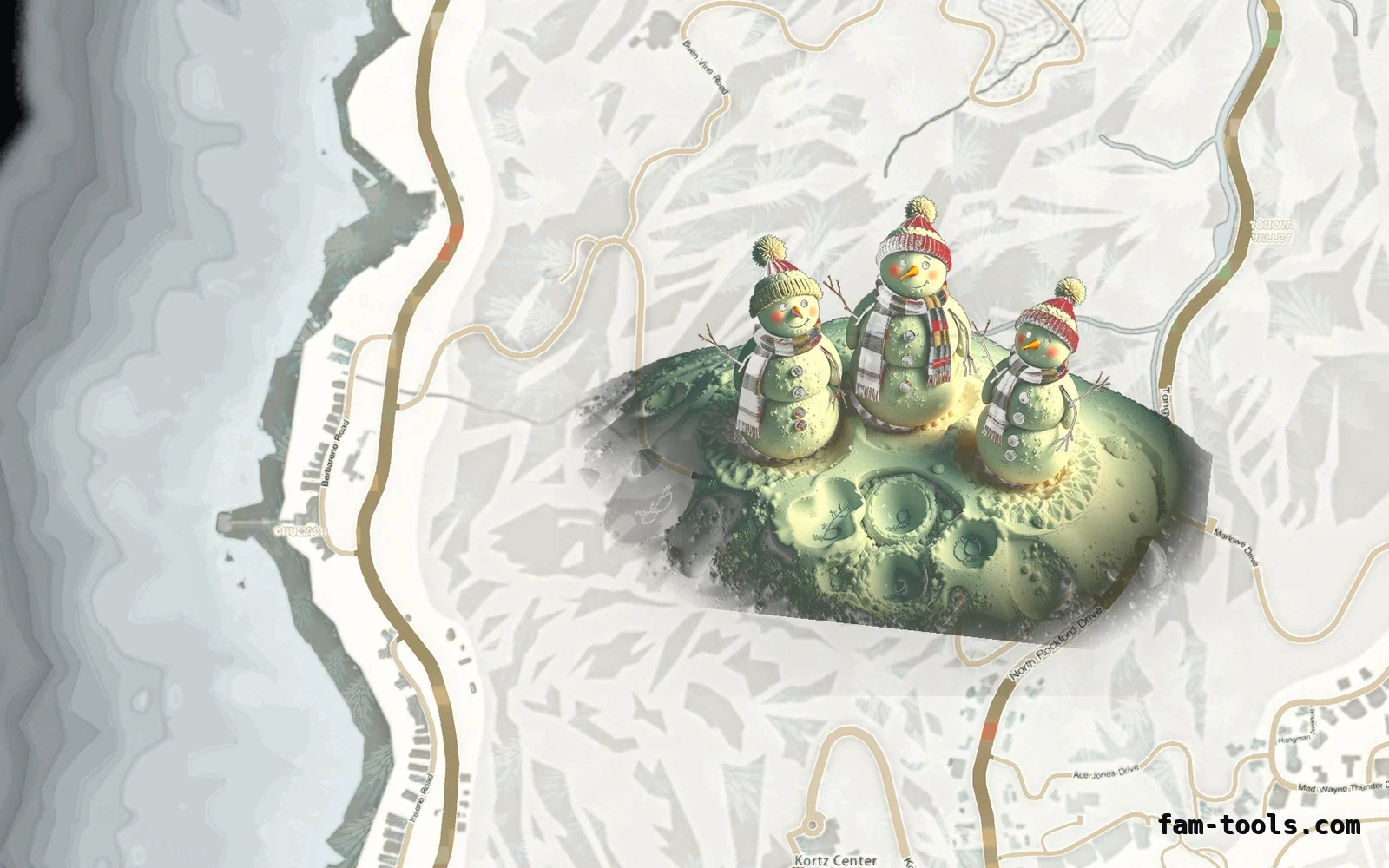 Christmas White Christmas minimap — The west coast Christmas White Christmas FiveM minimap, the west coast