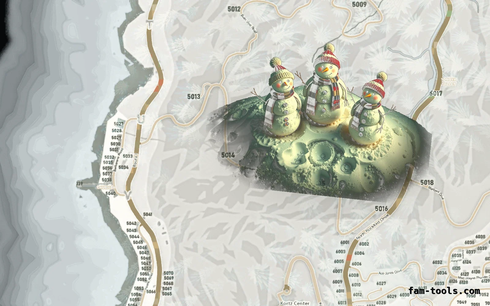 Christmas White Christmas FiveM minimap, the west coast