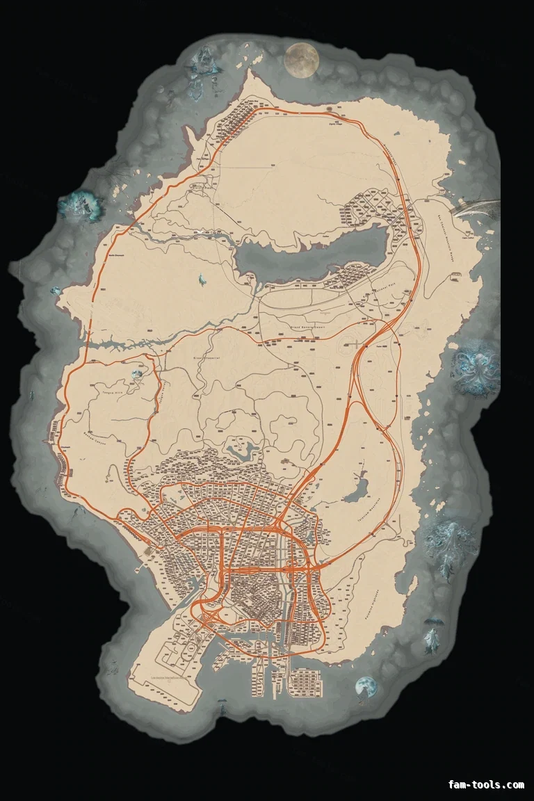 Halloween White FiveM Halloween minimap, the whole map