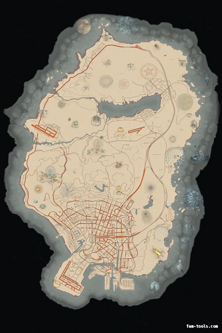 Halloween White FiveM Halloween minimap, the whole map