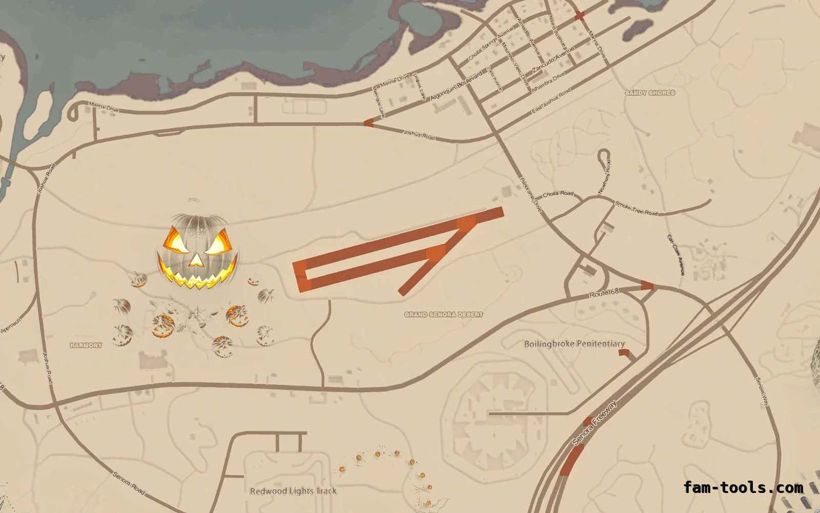 Halloween White Halloween minimap — Sandy Shores Halloween White Halloween FiveM minimap, sandy shores