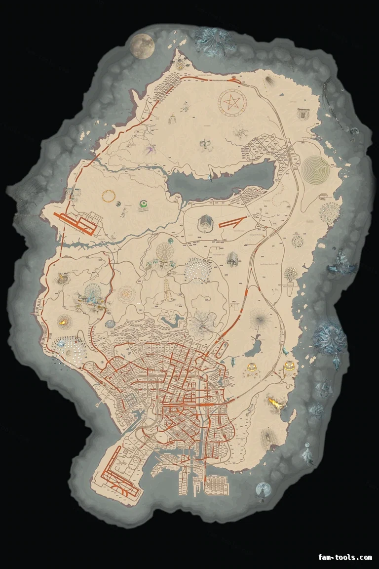 Halloween White FiveM Halloween minimap, the whole map
