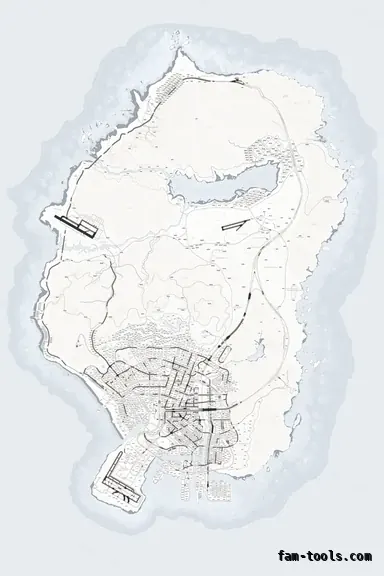 White ALABASTER FiveM-compatible minimap for GTA 5 — with postal codes — showing the whole Los Santos and Blaine County map