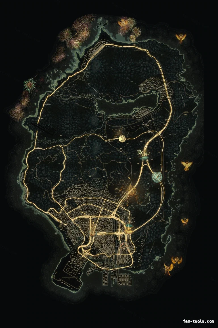 Christmas Yellow FiveM Christmas minimap, the whole map