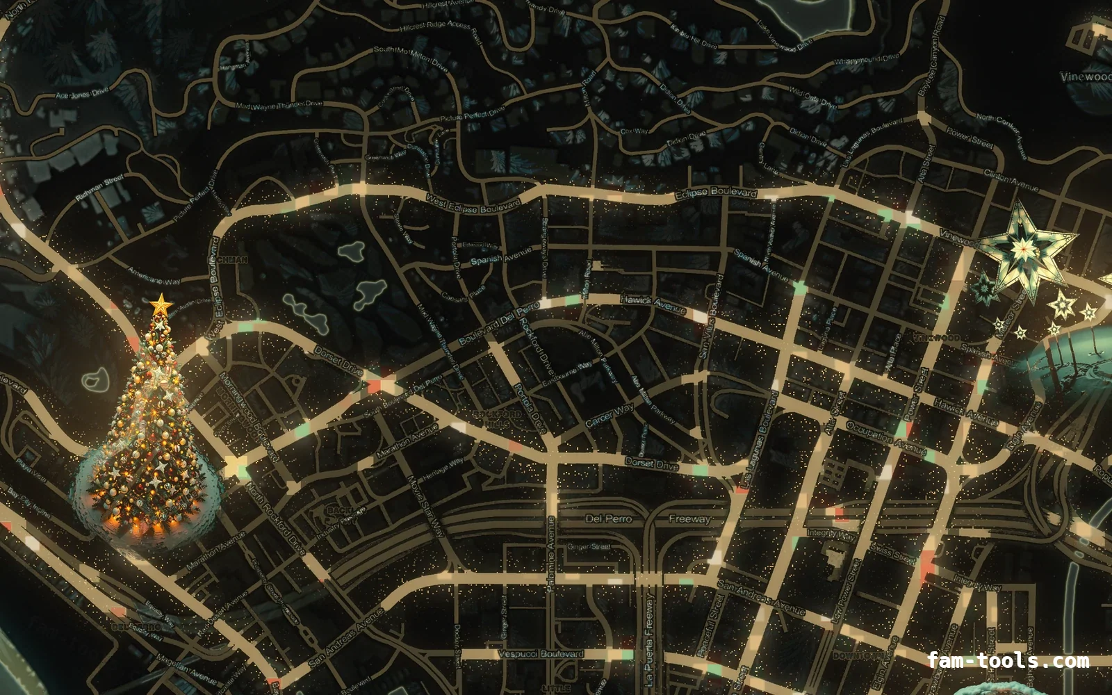 Christmas Yellow Christmas minimap — Los Santos Christmas Yellow Christmas FiveM minimap, los santos