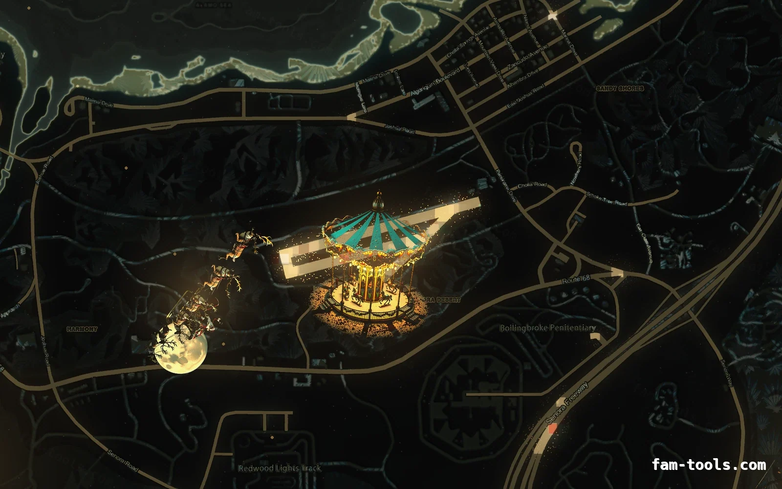 Christmas Yellow Christmas minimap — Sandy Shores Christmas Yellow Christmas FiveM minimap, sandy shores