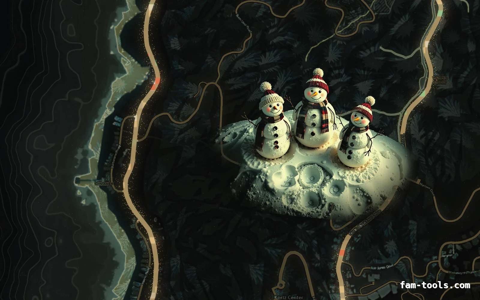 Christmas Yellow Christmas minimap — The west coast Christmas Yellow Christmas FiveM minimap, the west coast