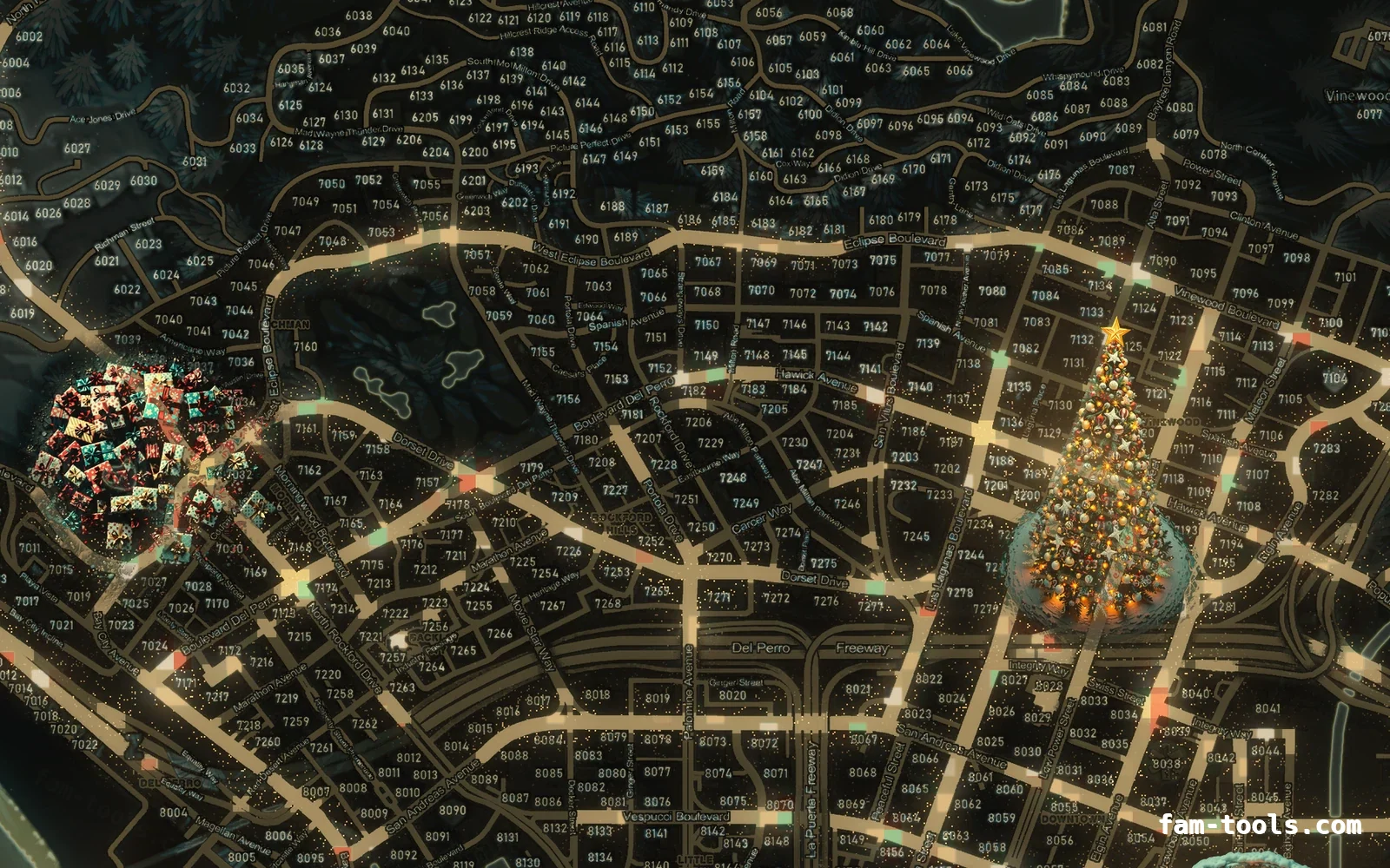 Christmas Yellow Christmas minimap — Los Santos Christmas Yellow Christmas FiveM minimap, los santos