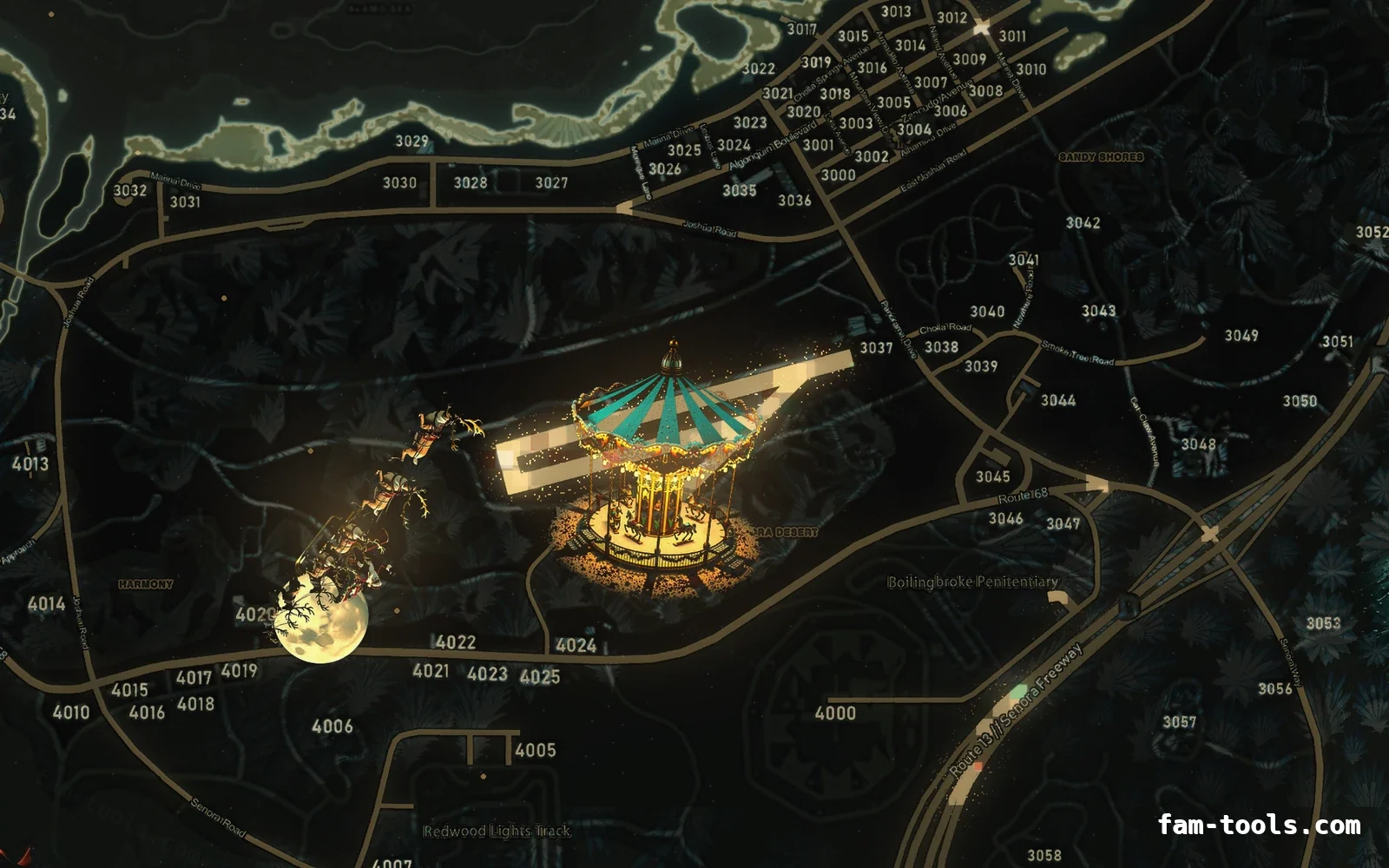 Christmas Yellow Christmas minimap — Sandy Shores Christmas Yellow Christmas FiveM minimap, sandy shores