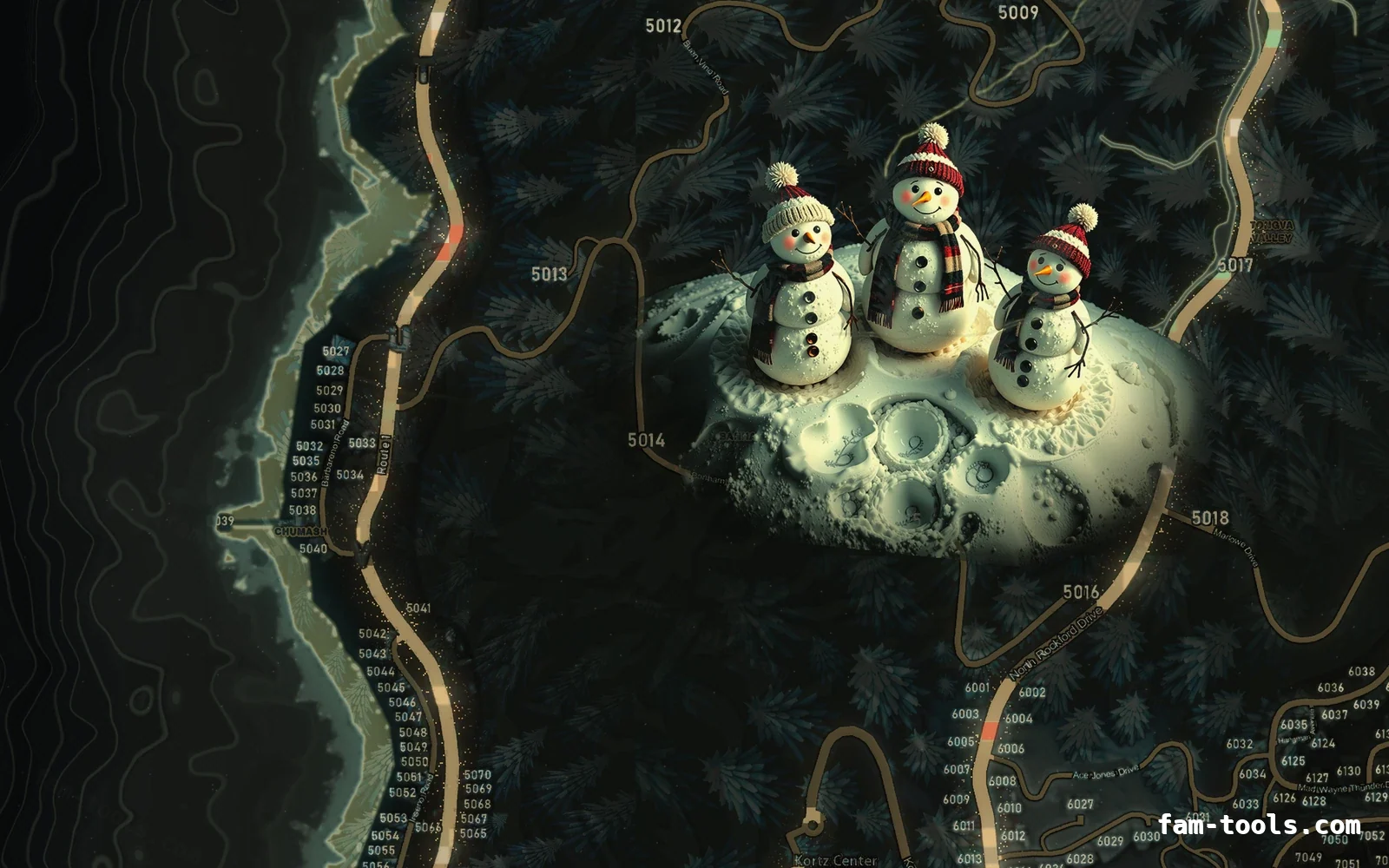 Christmas Yellow Christmas minimap — The west coast Christmas Yellow Christmas FiveM minimap, the west coast