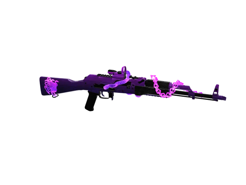 Ak47 Medusa — 3D render of the rifle model, shown from the side