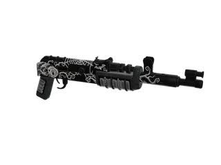 Akblack — 3D render of the rifle model, shown from the side