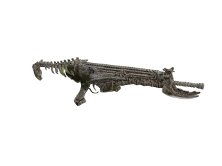 Akhall — 3D render of the rifle model, shown from the side