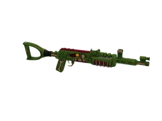 Akzombie — 3D render of the rifle model, shown from the side