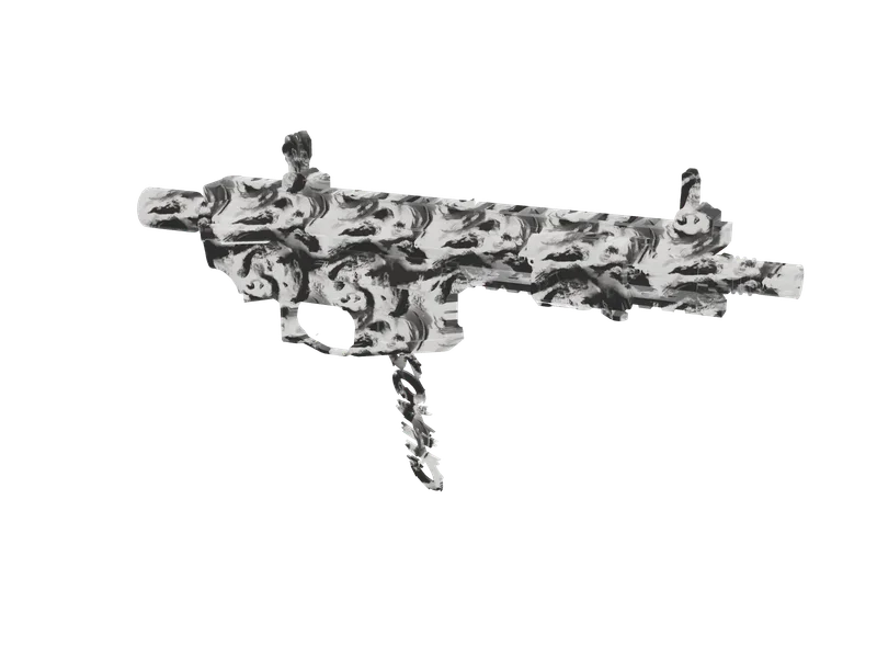 Animated Arp1 — 3D render of the pistol model, shown from the side