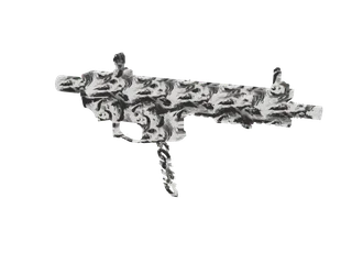 Animated Arp1 — 3D render of the pistol model, shown from the side