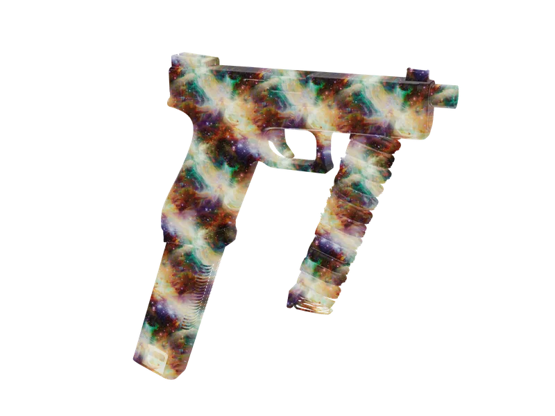 Animated Chaos — 3D render of the pistol model, shown from the side