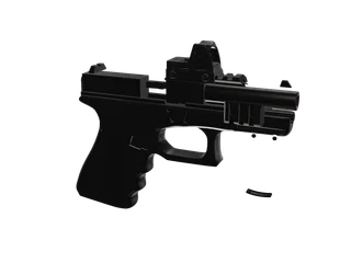 Animated Glockcyz — 3D render of the pistol model, shown from the side