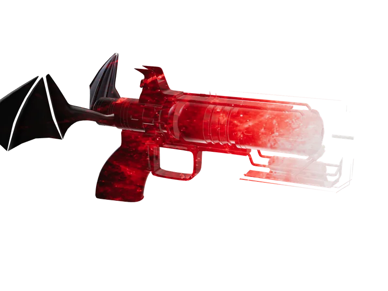 Animated Otgunz — 3D render of the pistol model, shown from the side