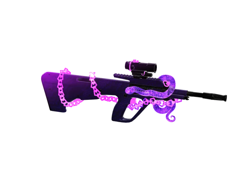 Aug Medusa — 3D render of the rifle model, shown from the side