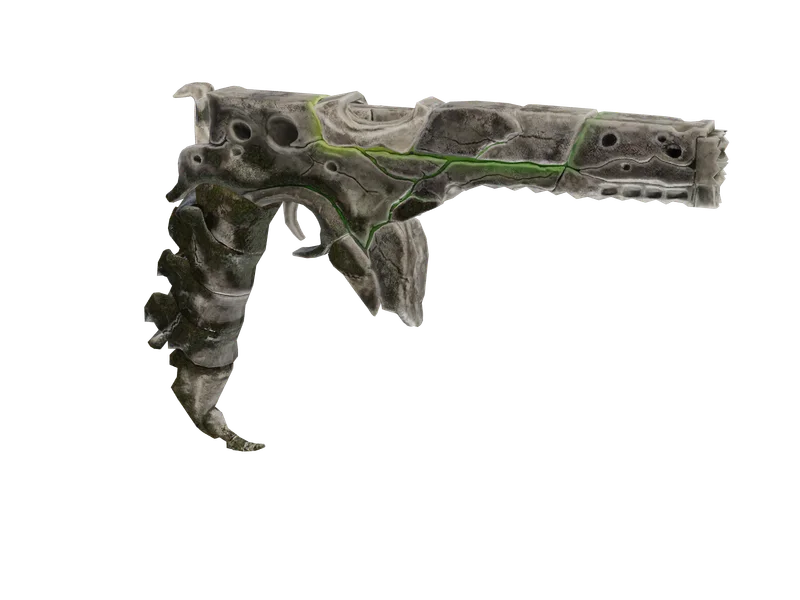 Autohall — 3D render of the smg model, shown from the side