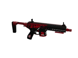 Bas P Red — 3D render of the pistol model, shown from the side