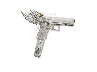 Blessed — 3D render of the pistol model, shown from the side