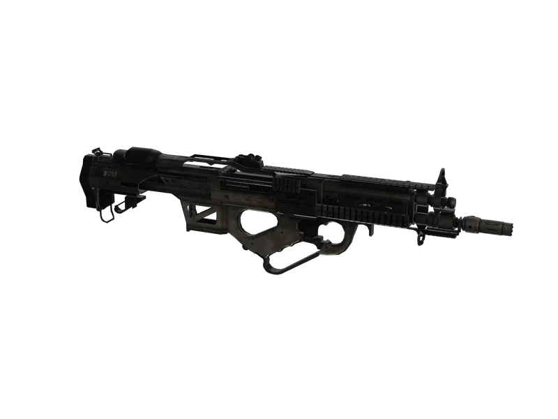 Bullpup SMG — 3D render of the smg model, shown from the side