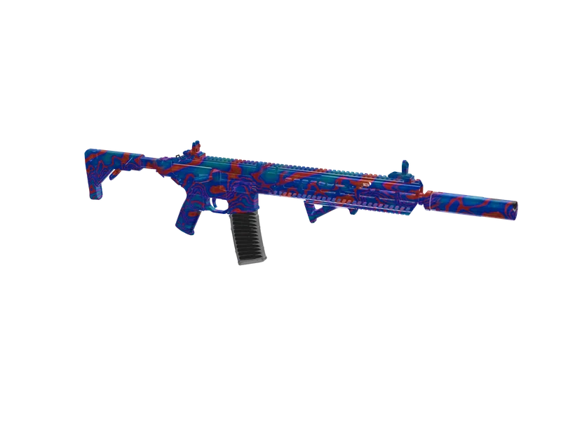 Burntsm13bydee — 3D render of the rifle model, shown from the side