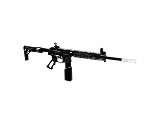 Bwar — 3D render of the rifle model, shown from the side
