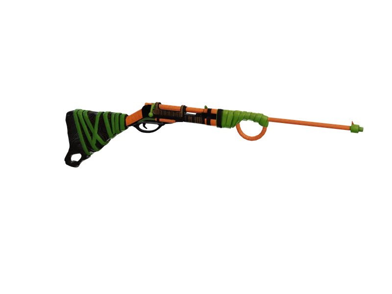 Carrotmusket — 3D render of the sniper model, shown from the side